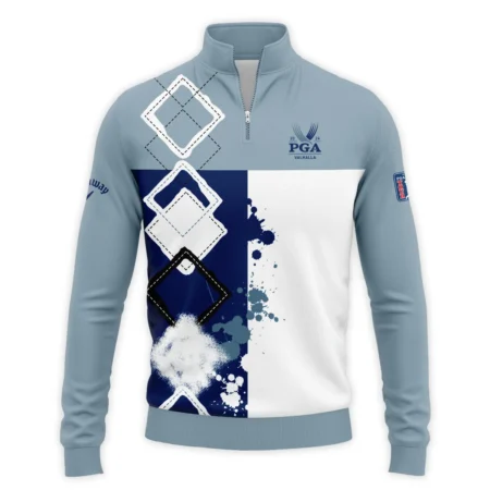 2024 PGA Championship Valhalla Callaway Blue White Brush Line Quarter-Zip Jacket Style Classic Quarter-Zip Jacket