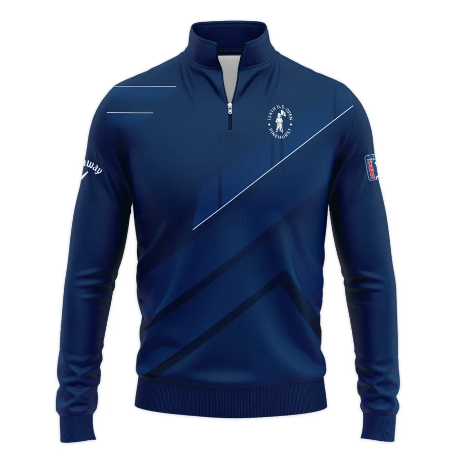 124th U.S. Open Pinehurst Dark Blue White Line Callaway Quarter-Zip Jacket Style Classic