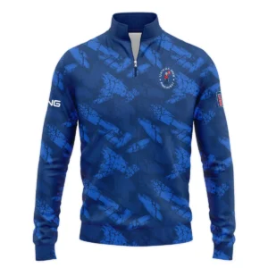 124th U.S. Open Pinehurst Ping Dark Blue Brush Pattern Zipper Hoodie Shirt Style Classic