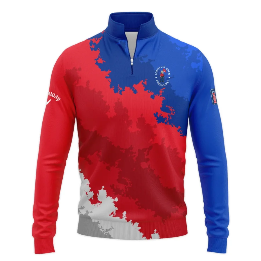 Callaway 124th U.S. Open Pinehurst Blue Red White Background Quarter-Zip Jacket Style Classic