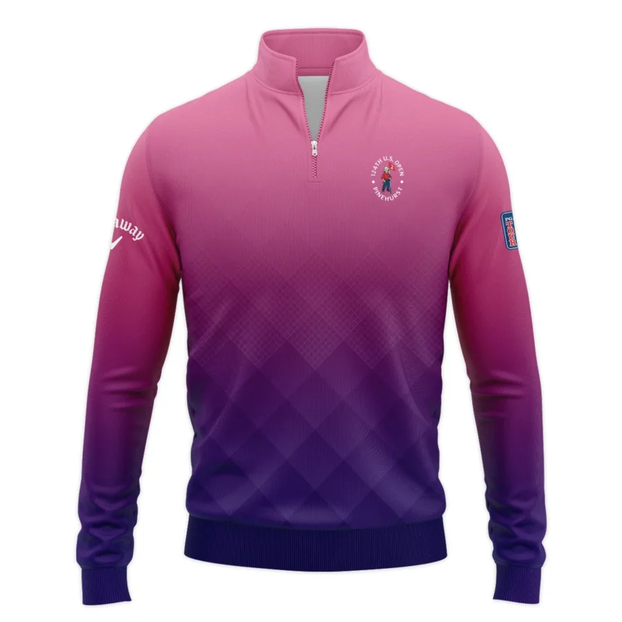 Callaway 124th U.S. Open Pinehurst Purple Pink Gradient Abstract Quarter-Zip Jacket Style Classic