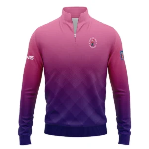 Ping 124th U.S. Open Pinehurst Purple Pink Gradient Abstract Zipper Hoodie Shirt Style Classic