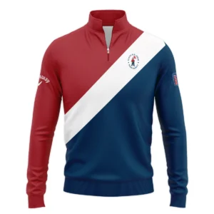 124th U.S. Open Pinehurst Callaway Blue Red White Background Sleeveless Jacket Style Classic