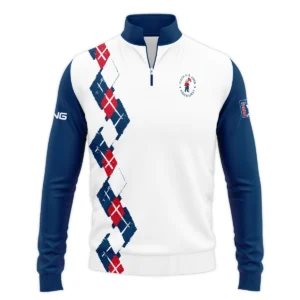 Golf Sport Pattern Blue Mix Color 124th U.S. Open Pinehurst Ping Zipper Hoodie Shirt Style Classic