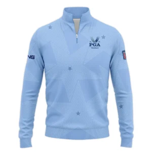 Golf Blue Color Star Pattern 2024 PGA Championship Valhalla Ping Zipper Hoodie Shirt Style Classic