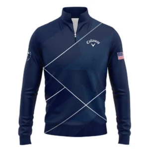 Golf Sport Pattern Blue Mix 124th U.S. Open Pinehurst Callaway Zipper Hoodie Shirt Style Classic