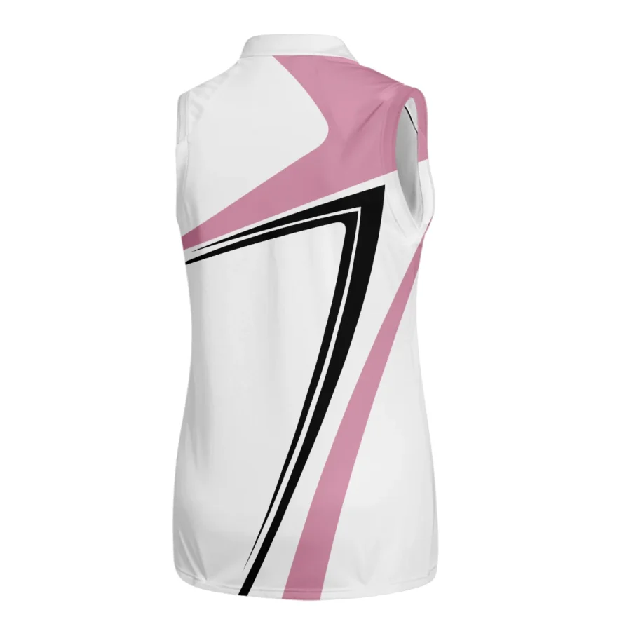 Pink Black Golf Pattern 79th U.S. Women’s Open Lancaster Nike Quater Zip Sleeveless Polo Shirt