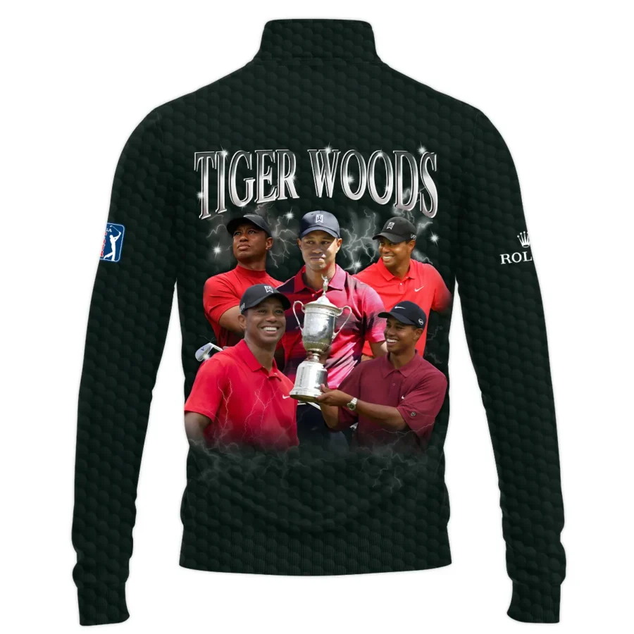 Golf Tiger Woods Fans Loves 152nd The Open Championship Rolex Quarter-Zip Jacket Style Classic