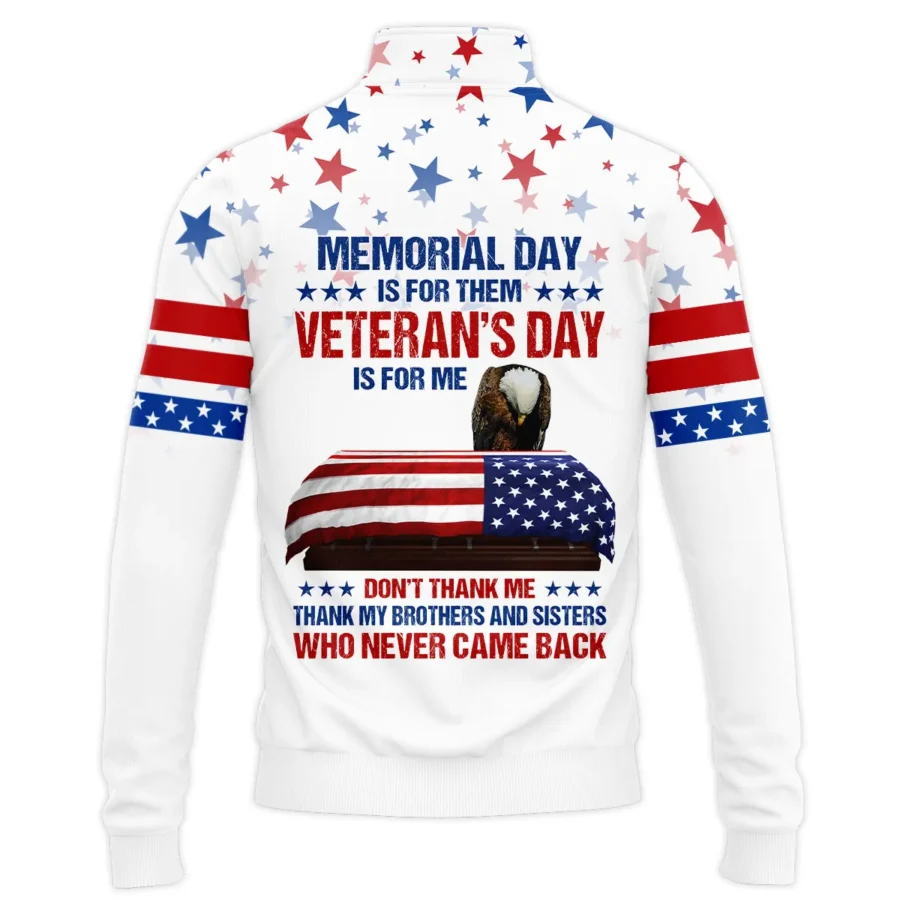 Veteran Memorial Day Remember Honor Respect U.S. Coast Guard Veterans All Over Prints Quarter-Zip Jacket