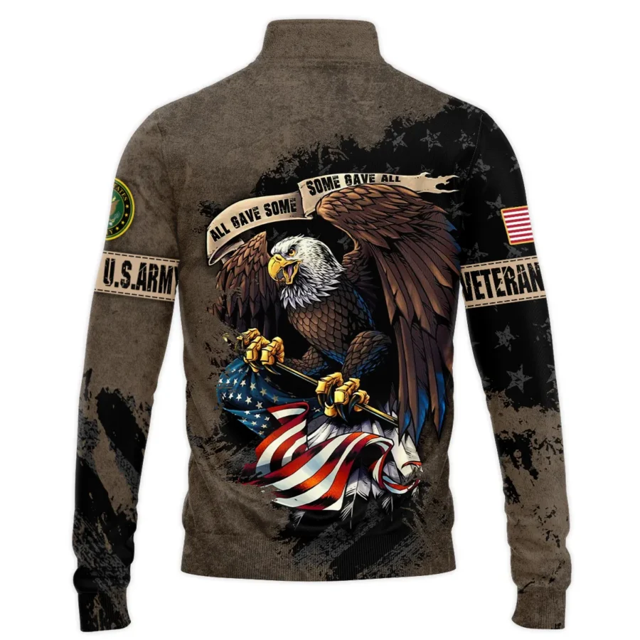 Veteran All Gave Some Some Gave All U.S. Army Veterans All Over Prints Quarter-Zip Jacket