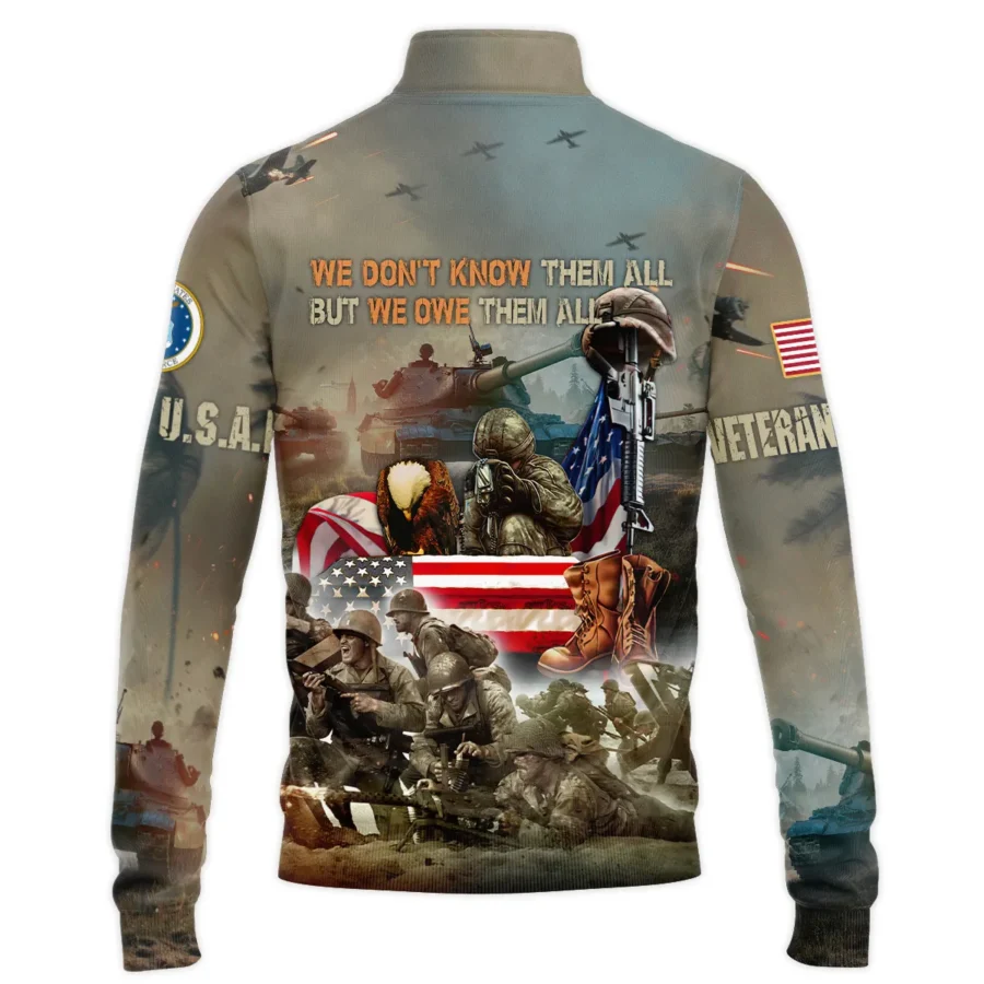 Veteran We Dont Know Them All But We Owe Them All U.S. Air Force Veterans All Over Prints Quarter-Zip Jacket