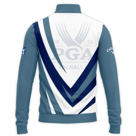 Callaway 2024 PGA Championship Valhalla Dark Moderate Blue White Blue Quarter-Zip Jacket Style Classic Quarter-Zip Jacket