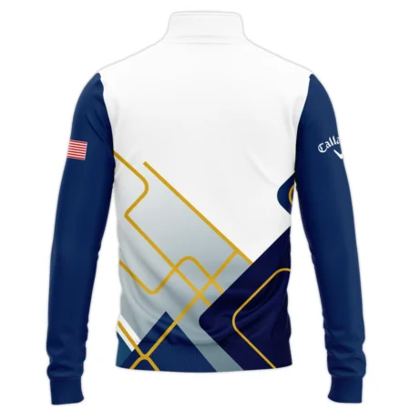 124th U.S. Open Pinehurst Blue Yellow Line White Callaway Quarter-Zip Jacket Style Classic