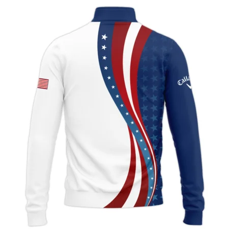 124th U.S. Open Pinehurst Blue Gradient Red White Star Callaway Quarter-Zip Jacket Style Classic