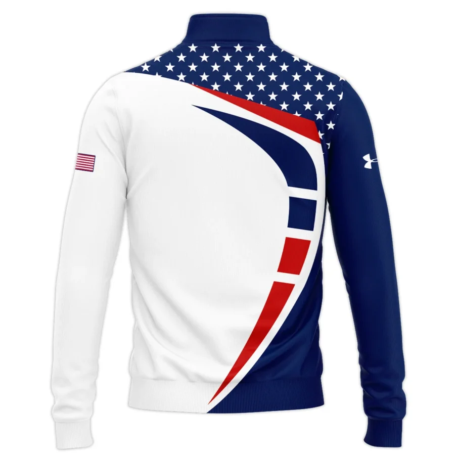 US Open Tennis Champions Blue Red Star White Under Armour Performance Quarter-Zip Jacket