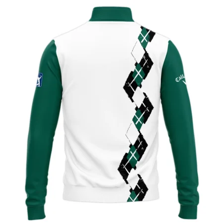 Golf Sport Pattern Green Mix Masters Tournament Callaway Quarter-Zip Jacket Style Classic