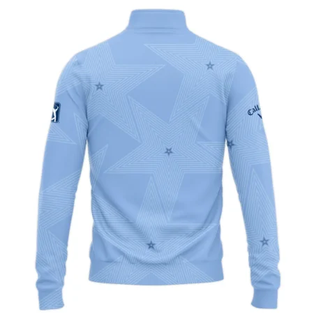 Golf Blue Color Star Pattern 2024 PGA Championship Valhalla Callaway Quarter-Zip Jacket Style Classic