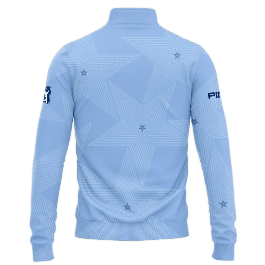 Golf Blue Color Star Pattern 2024 PGA Championship Valhalla Ping Quarter-Zip Jacket Style Classic