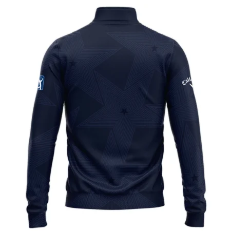 Golf Navy Color Star Pattern 2024 PGA Championship Valhalla Callaway Quarter-Zip Jacket Style Classic