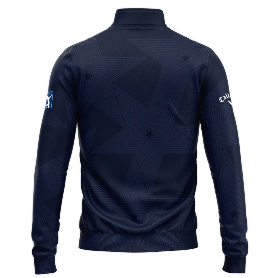 Golf Navy Color Star Pattern 2024 PGA Championship Valhalla Callaway Quarter-Zip Jacket Style Classic