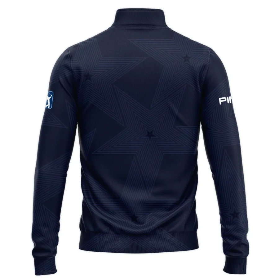 Golf Navy Color Star Pattern 2024 PGA Championship Valhalla Ping Quarter-Zip Jacket Style Classic