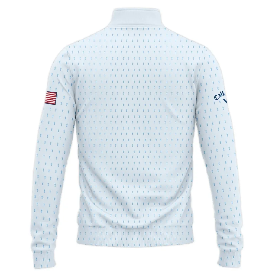 Golf Pattern Light Blue Cup 124th U.S. Open Pinehurst Callaway Quarter-Zip Jacket Style Classic