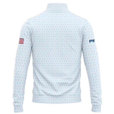 Golf Pattern Light Blue Cup 124th U.S. Open Pinehurst Ping Quarter-Zip Jacket Style Classic