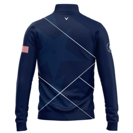 Golf Sport Pattern Blue Mix 124th U.S. Open Pinehurst Callaway Quarter-Zip Jacket Style Classic