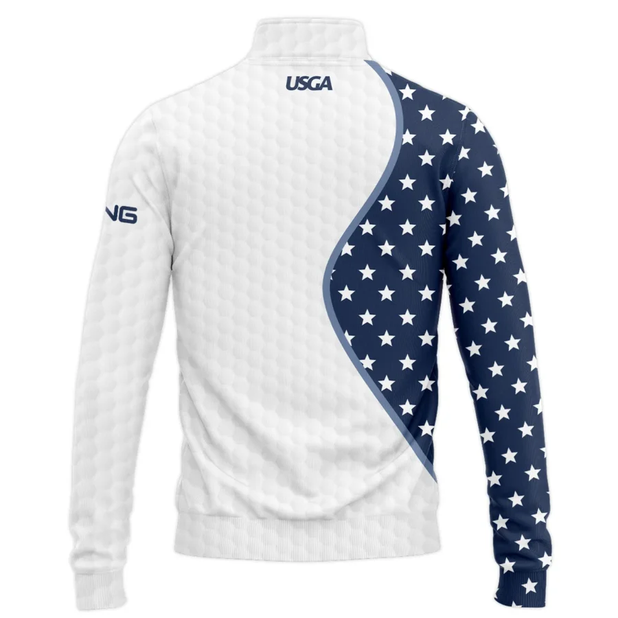 Golf Pattern Light Blue Cup 124th U.S. Open Pinehurst Ping Quarter-Zip Jacket Style Classic