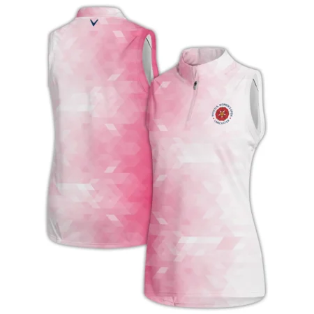 Callaway 79th U.S. Women’s Open Lancaster Pink Abstract Background Short Polo Shirt