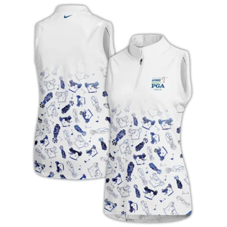 2024 KPMG Women's PGA Championship Golf Icon Abstract Nike Quater Zip Sleeveless Polo Shirt