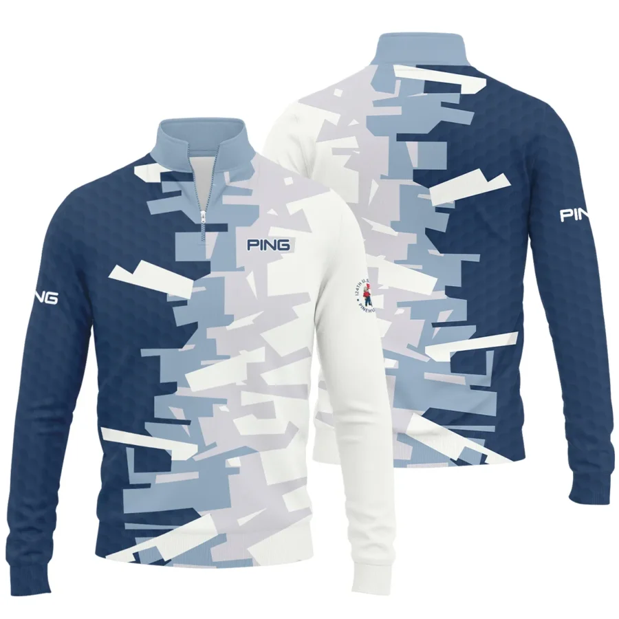 Golf Abstract Pattern 124th U.S. Open Pinehurst Ping Quarter-Zip Jacket Style Classic