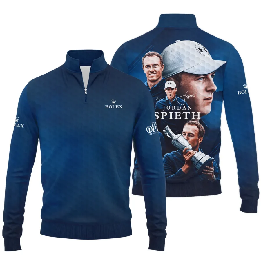 Golf Jordan Spieth Fans Loves 152nd The Open Championship Rolex Quarter-Zip Jacket Style Classic