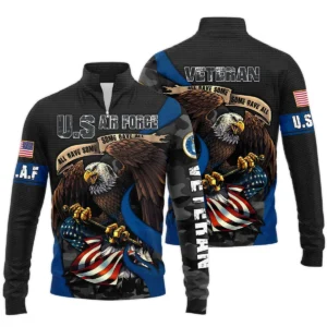 All Gave Some Some Gave All Veteran Eagle Flag U.S. Air Force Veterans All Over Prints Zipper Hoodie Shirt