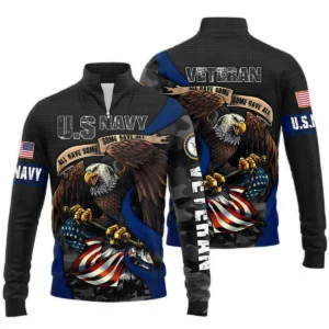 All Gave Some Some Gave All Veteran Eagle Flag U.S. Navy Veterans All Over Prints Zipper Hoodie Shirt