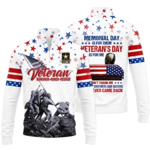 Veteran Memorial Day Remember Honor Respect U.S. Army Veterans All Over Prints Zipper Hoodie Shirt