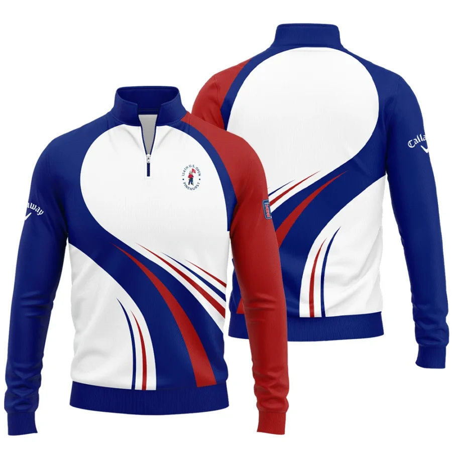 Callaway 124th U.S. Open Pinehurst Golf Blue Red White Background Quarter-Zip Jacket Style Classic Quarter-Zip Jacket