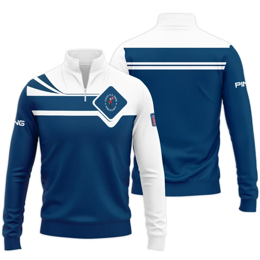 Ping 124th U.S. Open Pinehurst Blue Pattern Sport Quarter-Zip Jacket Style Classic