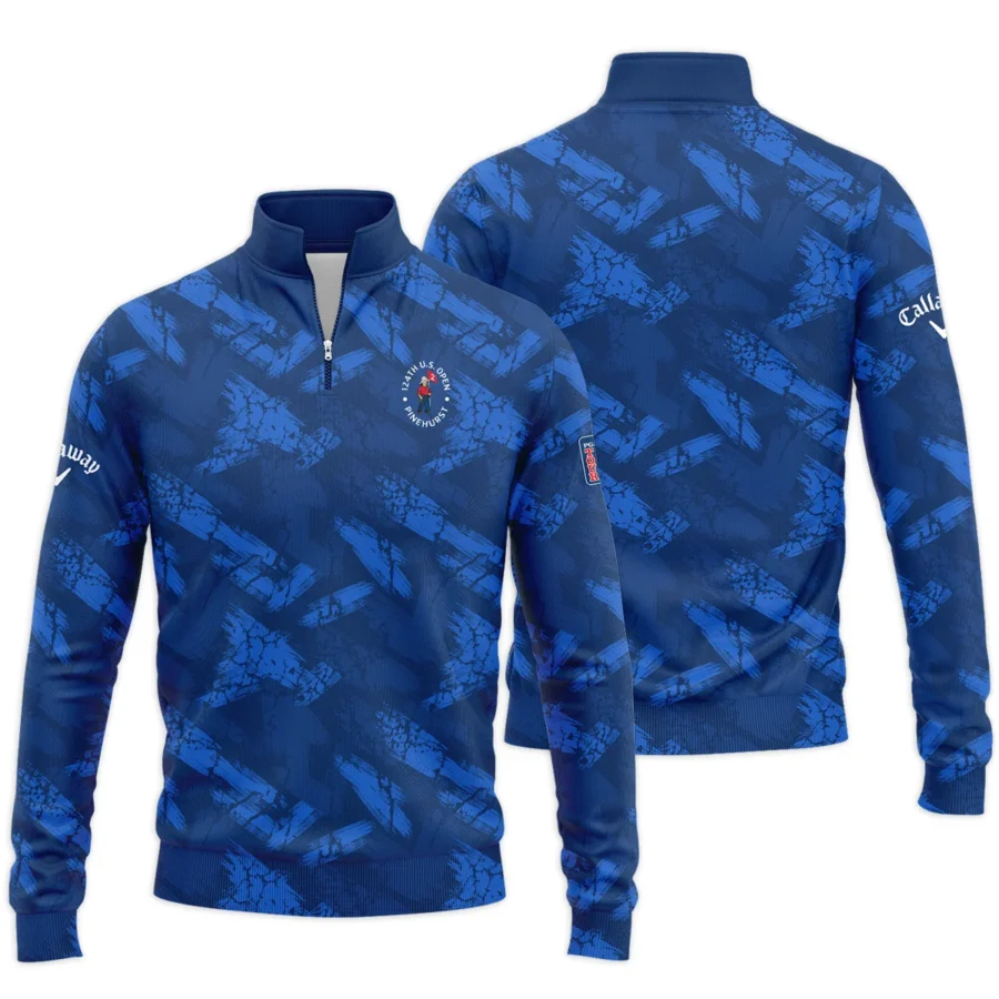 124th U.S. Open Pinehurst Callaway Dark Blue Brush Pattern Quarter-Zip Jacket Style Classic