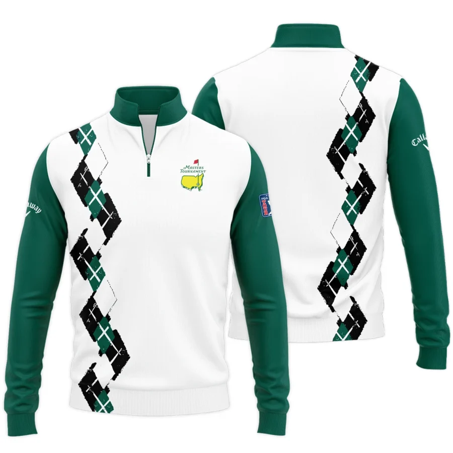 Golf Sport Pattern Green Mix Masters Tournament Callaway Quarter-Zip Jacket Style Classic