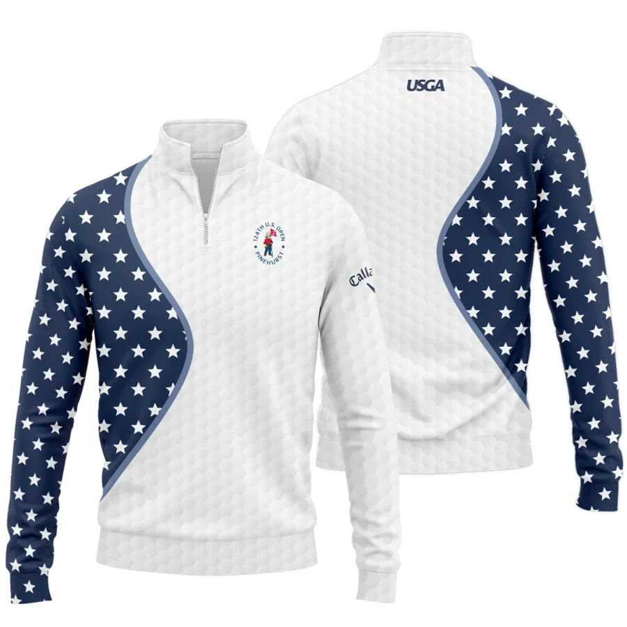 Golf Pattern Light Blue Cup 124th U.S. Open Pinehurst Callaway Quarter-Zip Jacket Style Classic