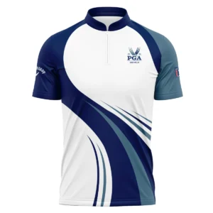 2024 PGA Championship Valhalla Golf Blue Wave Pattern Rolex Polo Shirt Style Classic Polo Shirt For Men