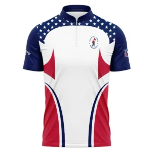 124th U.S. Open Pinehurst Rolex Stars White Dark Blue Red Line Polo Shirt Style Classic Polo Shirt For Men