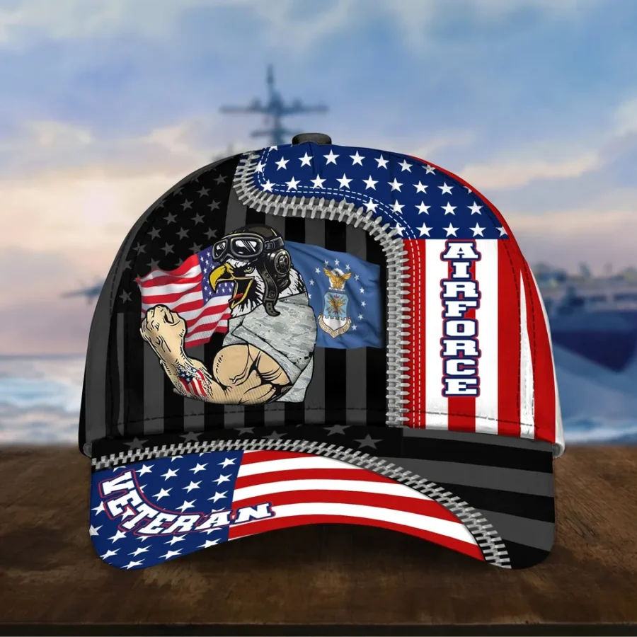 Caps U.S. Air Force  Honoring  Military Inspired All Over Prints Saluting Our Veterans