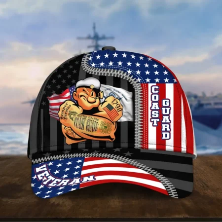 Caps U.S. Coast Guard Remember All Over Prints Honoring All Who Served Veterans Day Tribute Collection