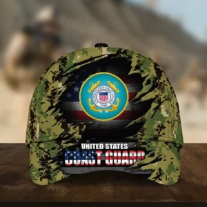 Caps U.S. Coast Guard  Respecting All Over Prints Honoring All Who Served Honoring Our Heroes