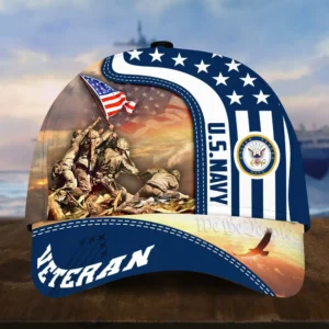 Caps U.S. Navy  Respect Our Veterans All Over Prints Honoring All Who Served Heroes Remembere