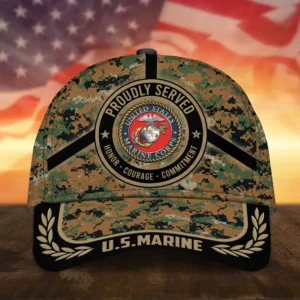 Caps U.S.M.C Honor All Over Prints Honoring All Who Served Veterans Day Remembrance