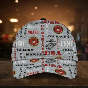 Caps U.S.M.C Respect Always All Over Prints Collection Veterans Day Tribute