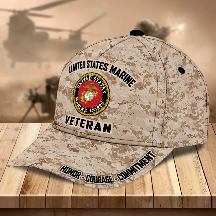 Caps U.S.M.C Respect Our Veterans All Over Prints Honoring All Who Served Veterans Day Collection